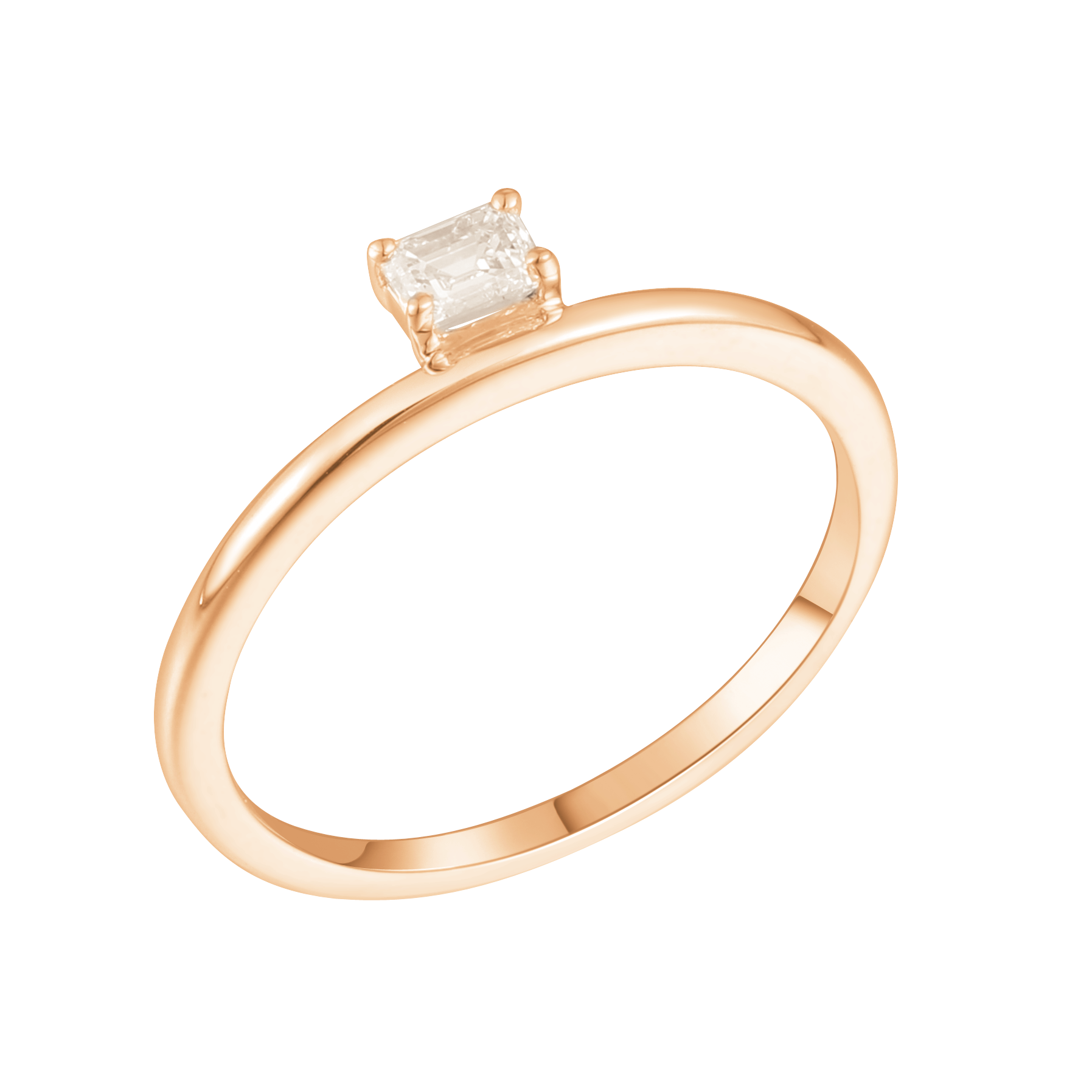 Emerald on the side ring